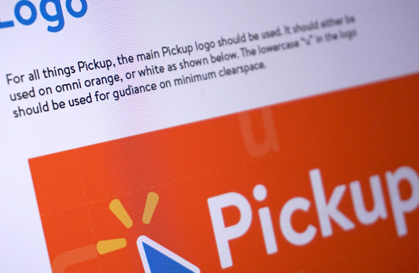 Walmart store pickup branding guidelines